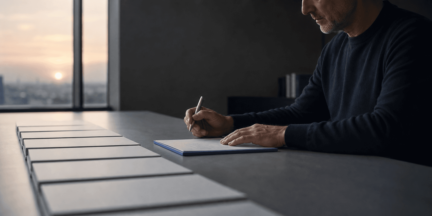 A person reviews the one prepared decision that cannot move without judgment.